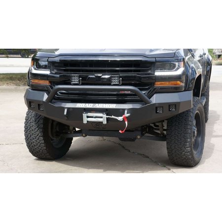 Road Armor 16-17 SILVERADO 1500 FRONT STEALTH WINCH BUMPER SQUARE LIGHT PORT PRE- 316R4B